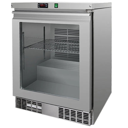 GGM Gastro Under-Counter Freezer Stainless steel PREMIUM - 110L - with 1 glass door