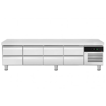 GGM Gastro Under-Counter Refrigeration Unit – 2400 mm – 313 litres – 8 x 1/2 + 1/3 GN drawers