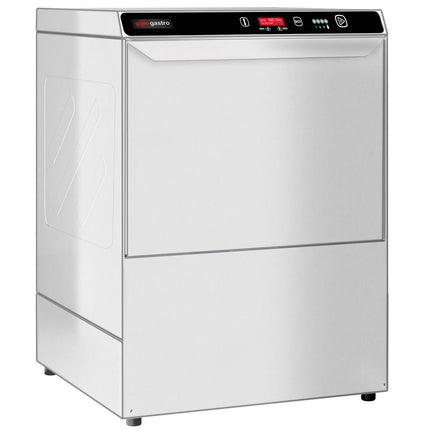GGM Gastro Undercounter Commercial Dishwasher - 500mm Basket - Digital Controls - 7.45kW - with Detergent & Rinse Aid Dosing Pumps