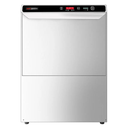 GGM Gastro Undercounter Commercial Dishwasher - 500mm Basket - Digital Controls - 7.45kW - with Detergent & Rinse Aid Dosing Pumps