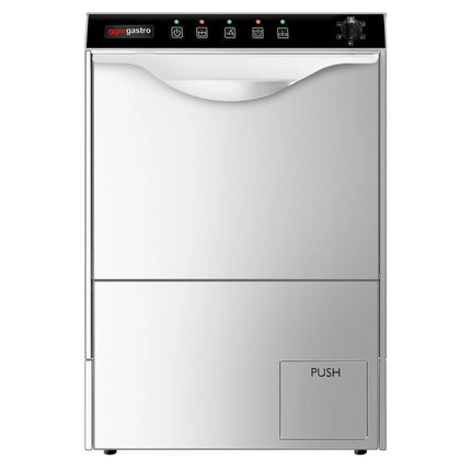 GGM Gastro Undercounter Commercial Dishwasher - 500mm Basket - Manual Controls - 3.55kW - with Drain, Rinse Aid & Detergent Pumps