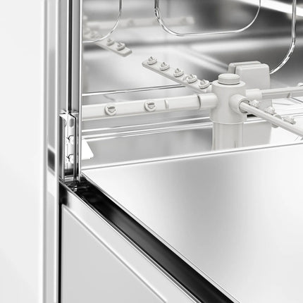 GGM Gastro Undercounter Commercial Dishwasher - 500mm Basket - Manual Controls - 3.55kW - with Drain, Rinse Aid & Detergent Pumps