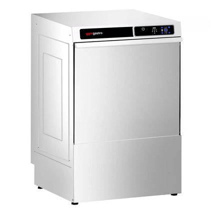 GGM Gastro Undercounter Commercial Dishwasher - 500mm Basket - Touch Controls - 3.6kW - with Drain, Rinse Aid & Detergent Pumps