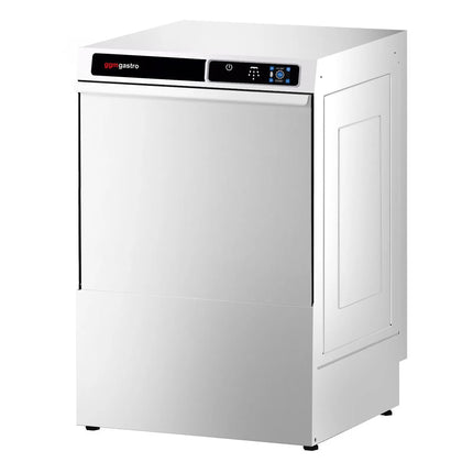 GGM Gastro Undercounter Commercial Dishwasher - 500mm Basket - Touch Controls - 3.6kW - with Drain, Rinse Aid & Detergent Pumps