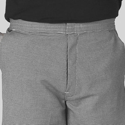 GGM Gastro Unisex Chef Trousers - Black and White Check - Size: L