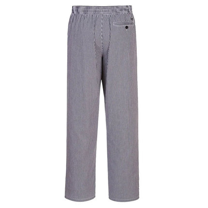 GGM Gastro Unisex Chef Trousers Bromley - Black and White Check - Size: L