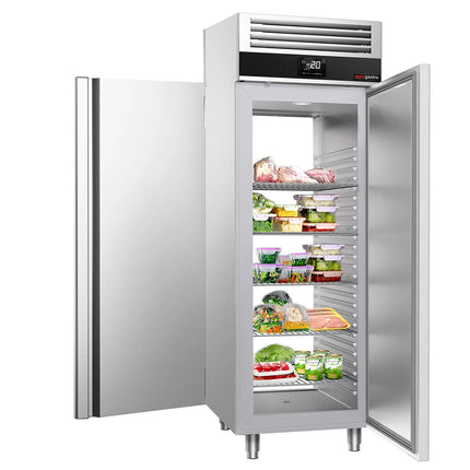 GGM Gastro Upright Freezer Stainless steel PREMIUM - GN 2/1 - 1460L - with 2 doors