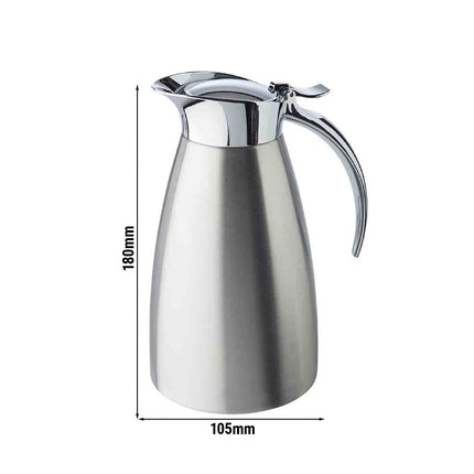 GGM Gastro Vacuum Jug - PREMIUM - Stainless Steel - 0.6L - One-Hand Operation