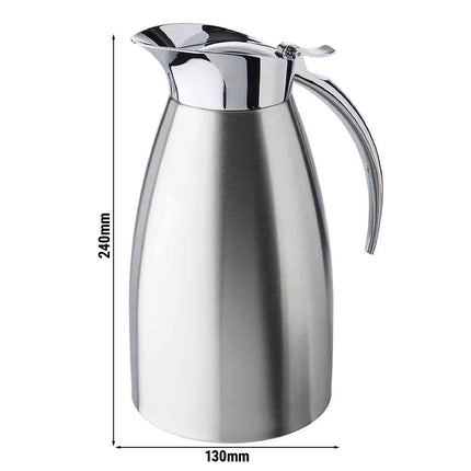 GGM Gastro Vacuum Jug - PREMIUM - Stainless Steel - 1.5L - One-Hand Operation