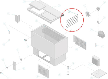 GGM Gastro Vertical partition grid - 267x492x13mm - for FKI series