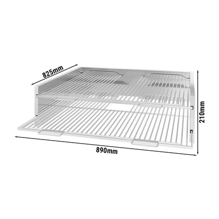 GGM Gastro Vỉ Cho Bếp Nướng Than - 890x825x210mm - Thép Không Gỉ - Cho CHOE