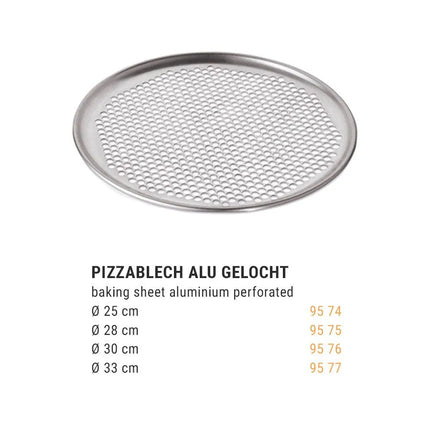 GGM Gastro Vỉ Lưới Pizza - Nhôm - Ø253mm - Đục Lỗ