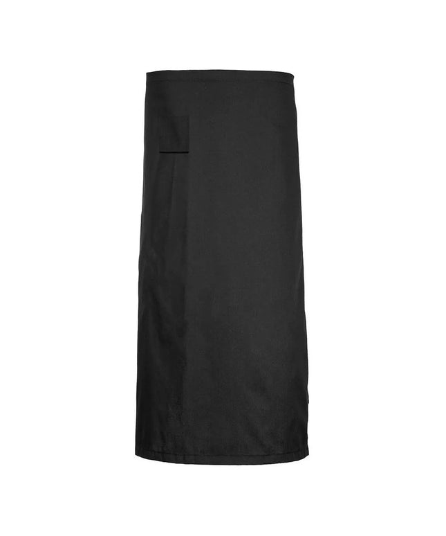 GGM Gastro Waist Apron with Pocket - Black - Length: 76cm
