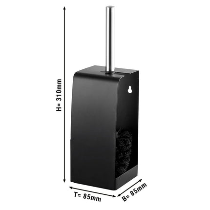 GGM Gastro Wall Mounted Toilet Brush & Holder – Stainless Steel - Black