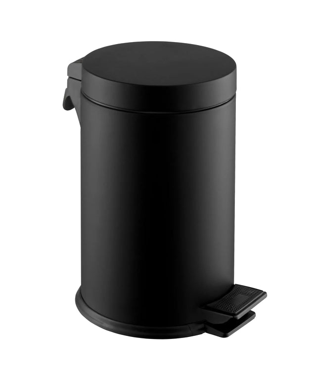 GGM Gastro Waste bin - Pedal bin - 5L - 180x180x290mm - Black - Stainless steel