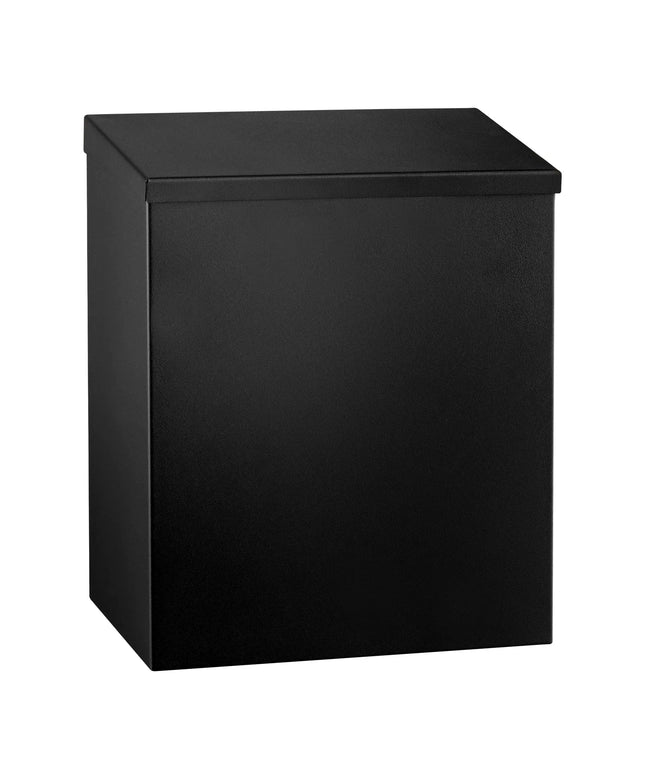 GGM Gastro Waste bin - Wall-mounted - 7L - 290(H)x240(W)x110(D)mm - Black - Stainless steel