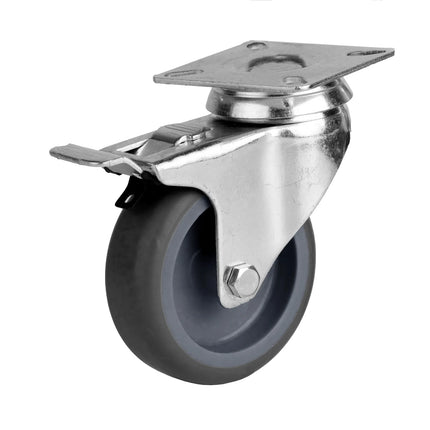 GGM Gastro Wheels set - with 2 braked & 4 unbraked wheels - 85x140x130mm - for BGKF, GTF, KTF, KTGFF, KUF & ZTSF - Bolt-on top plate, axle bolted
