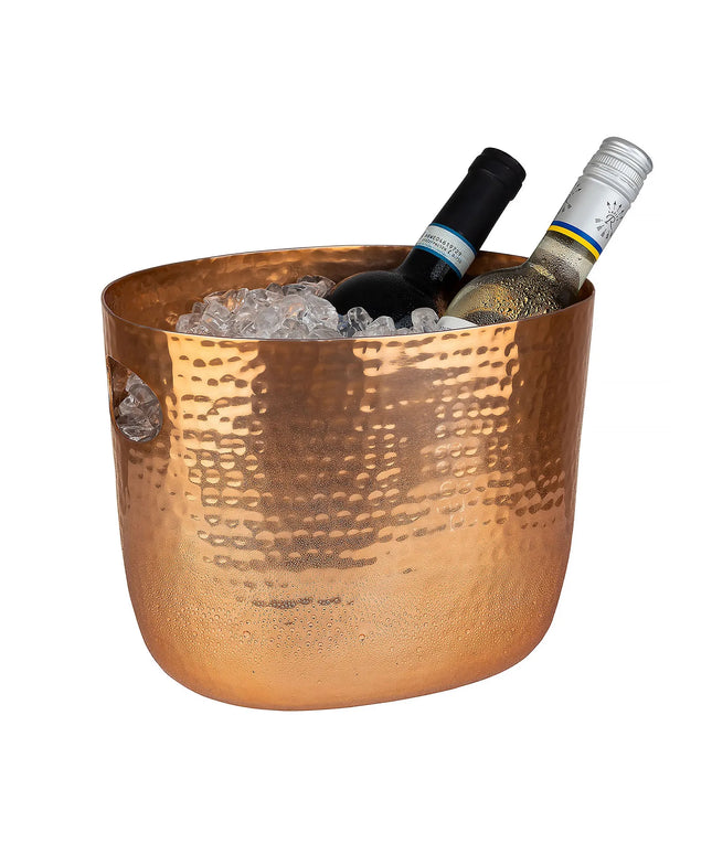 GGM Gastro Wine Bucket - Aluminium, hammered - 3.9 litres - Ø190mm - Height:200mm - Copper - with handles