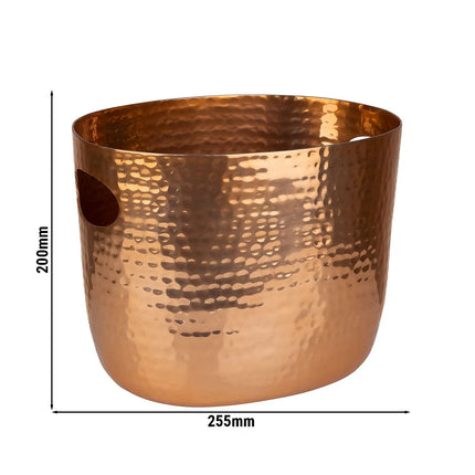 GGM Gastro Wine Bucket - Aluminium, hammered - 3.9 litres - Ø190mm - Height:200mm - Copper - with handles
