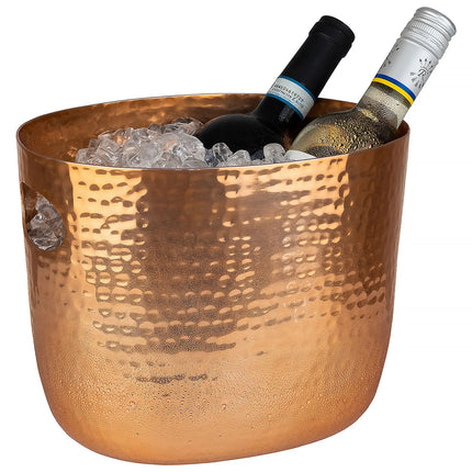 GGM Gastro Wine Bucket - Aluminium, hammered - 3.9 litres - Ø190mm - Height:200mm - Copper - with handles