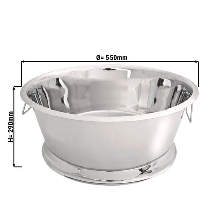 GGM Gastro Wine Bucket - Bar Professional - Stainless Steel - Ø550mm - Height:290mm - with handles