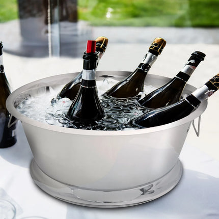 GGM Gastro Wine Bucket - Bar Professional - Stainless Steel - Ø550mm - Height:290mm - with handles