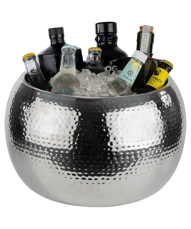 GGM Gastro Wine Bucket - BIG BOWL - Stainless Steel, Hammered - 8 litres - Ø370mm - Height:230mm