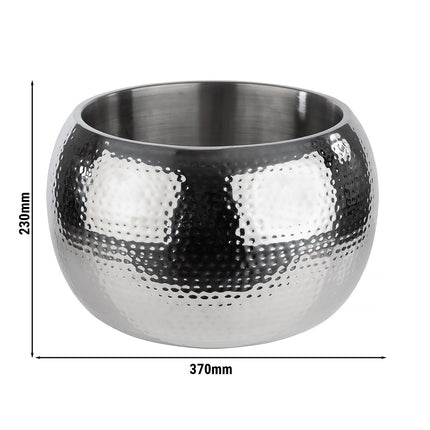 GGM Gastro Wine Bucket - BIG BOWL - Stainless Steel, Hammered - 8 litres - Ø370mm - Height:230mm