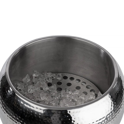 GGM Gastro Wine Bucket - BIG BOWL - Stainless Steel, Hammered - 8 litres - Ø370mm - Height:230mm