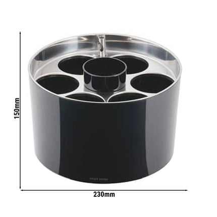 GGM Gastro Wine Bucket - CONFERENCE - Stainless Steel & SAN Plastic - Ø230mm - Black - for 6 bottles