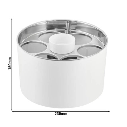 GGM Gastro Wine Bucket - CONFERENCE - Stainless Steel, White SAN Plastic - Ø230mm - White - for 6 bottles