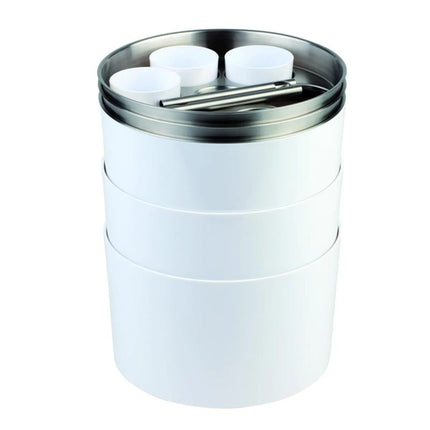 GGM Gastro Wine Bucket - CONFERENCE - Stainless Steel, White SAN Plastic - Ø230mm - White - for 6 bottles