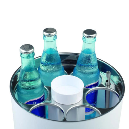 GGM Gastro Wine Bucket - CONFERENCE - Stainless Steel, White SAN Plastic - Ø230mm - White - for 6 bottles