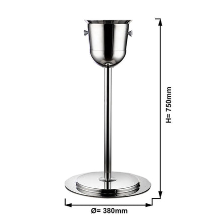 GGM Gastro Wine Bucket Stand - Stainless Steel - Ø380mm - Height:750mm - Chrome
