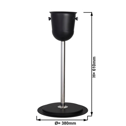 GGM Gastro Wine Bucket Stand - Stainless Steel, powder-coated - Height:610mm - Black