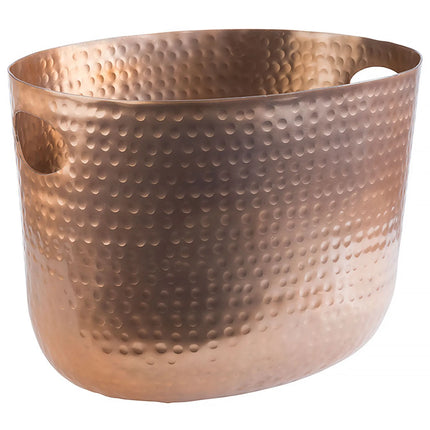 GGM Gastro Wine & Champagne Bucket - Aluminium, Hammered, Copper Look - 7 litres - Ø235mm - Height:230mm - Copper - with handles