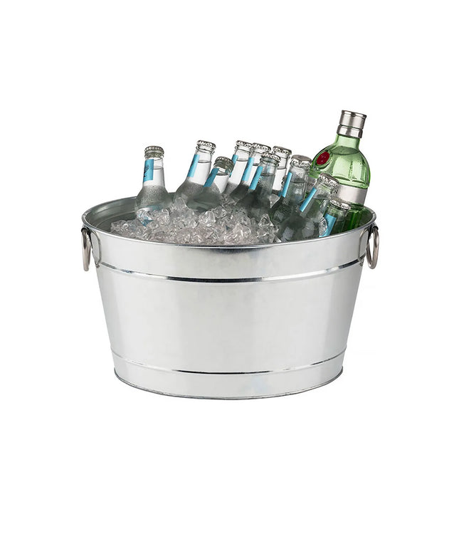 GGM Gastro Wine & Champagne Tub - TIN - Galvanised Steel - 11 litres - Ø280mm - Height:210mm - with plastic insert
