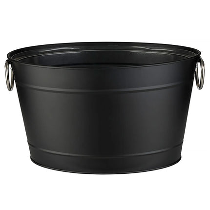 GGM Gastro Wine & Champagne Tub - TIN - Galvanised Steel - 11 litres - Height:220mm - Black - with plastic insert