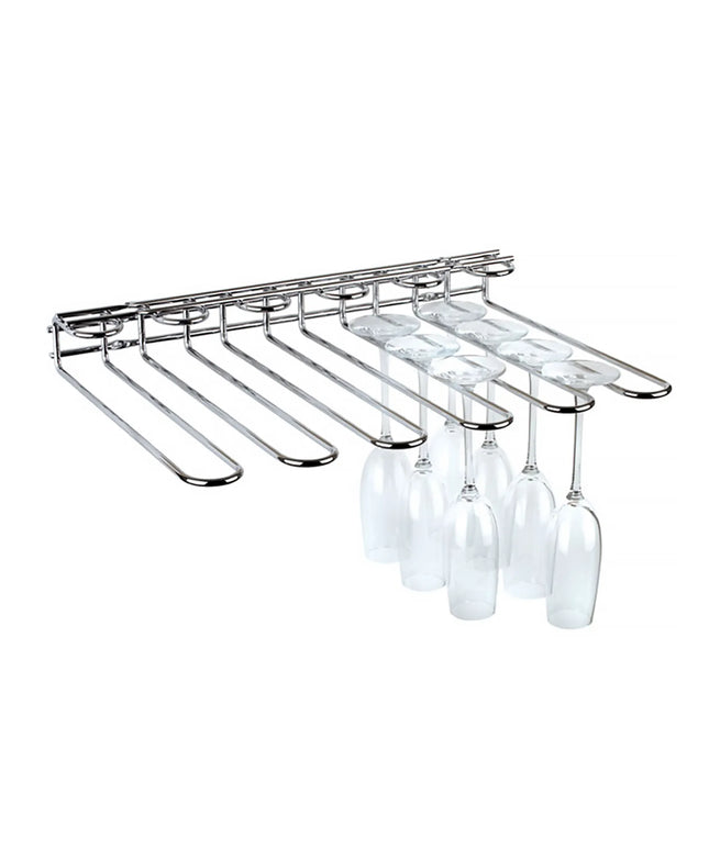 GGM Gastro Wine Glass Rack - Ceiling-mounted - Chrome-plated Steel - 450mm - holds up to 20 glasses