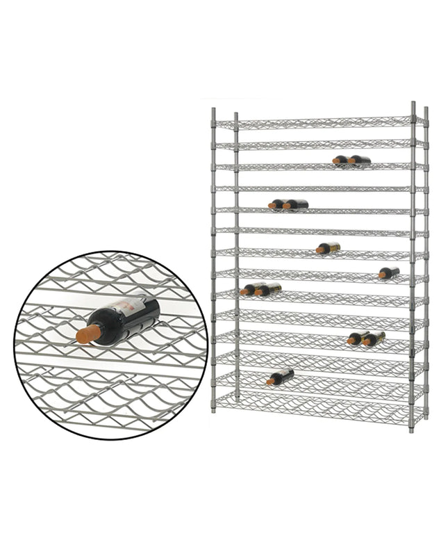 GGM Gastro Wine Rack for 168 bottles - Chrome-plated steel