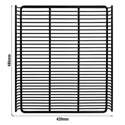 GGM Gastro Wire shelf - Plastic-coated - 398x528x20mm - Black - incl. 4 clamps - for GKS908N-B