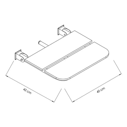 GGM Gastro Wire Shelving Unit - 400x420mm - with 1 wire shelves (FIXED)