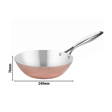 GGM Gastro Wok - Aluminium - Ø 240mm - Height: 76mm - suitable for gas, ceramic and electric