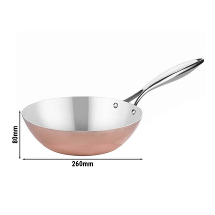 GGM Gastro Wok - Aluminium - Ø 260mm - Height: 80mm - suitable for gas, ceramic and electric hobs