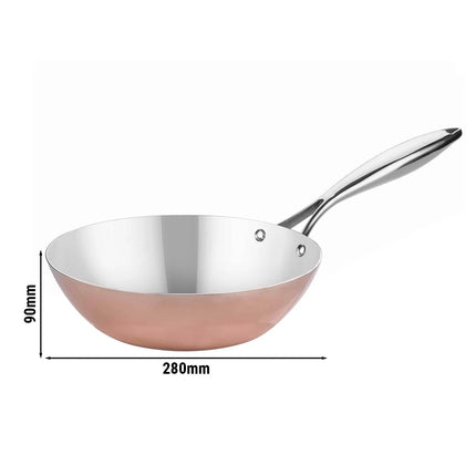 GGM Gastro Wok - Aluminium - Ø 280mm - Height: 90mm - suitable for gas, ceramic and electric hobs