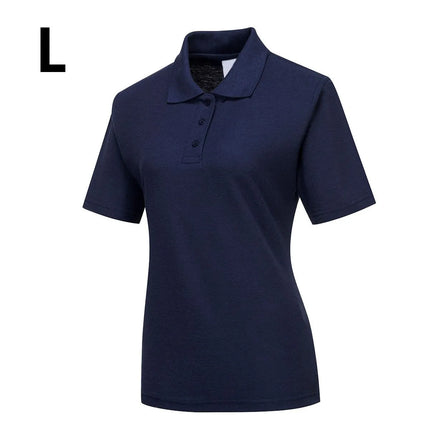 GGM Gastro Women’s Cotton Polo Shirt - Navy - Size: L