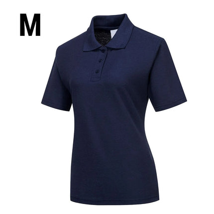 GGM Gastro Women’s Cotton Polo Shirt - Navy - Size: M
