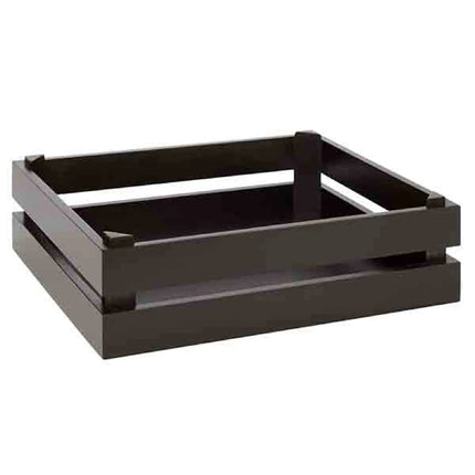 GGM Gastro Wooden Box - SUPERBOX - Black - Height: 105mm - suitable for GN 1/2