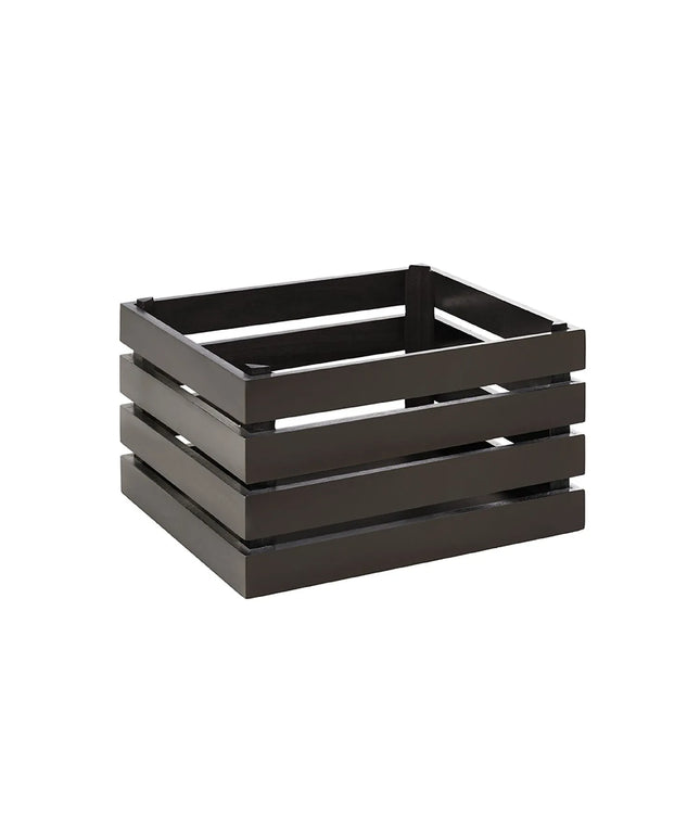 GGM Gastro Wooden Box - SUPERBOX - Black - Height: 200mm - suitable for GN 1/2