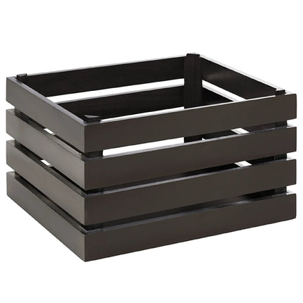 GGM Gastro Wooden Box - SUPERBOX - Black - Height: 200mm - suitable for GN 1/2